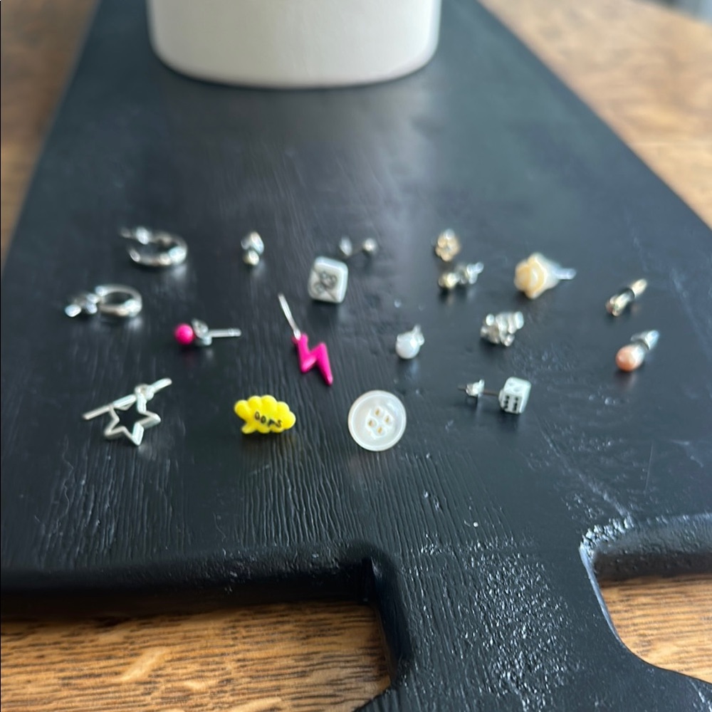 3/$15 Earring Bundle Silver Gold & Colorful studs & dangles 18 Singles